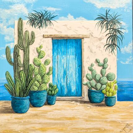 Painting Sous le ciel turquoise by Geiry | Painting Subject matter