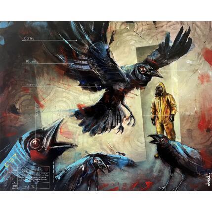 Painting Neo Corvus by Doudoudidon | Painting Raw art Acrylic