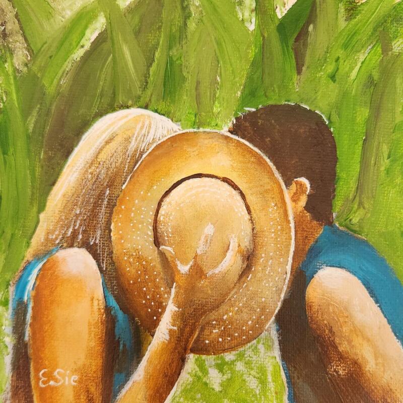 Peinture Un moment d'intimité par Sie Evelyne | Tableau Figuratif Scènes de vie Acrylique