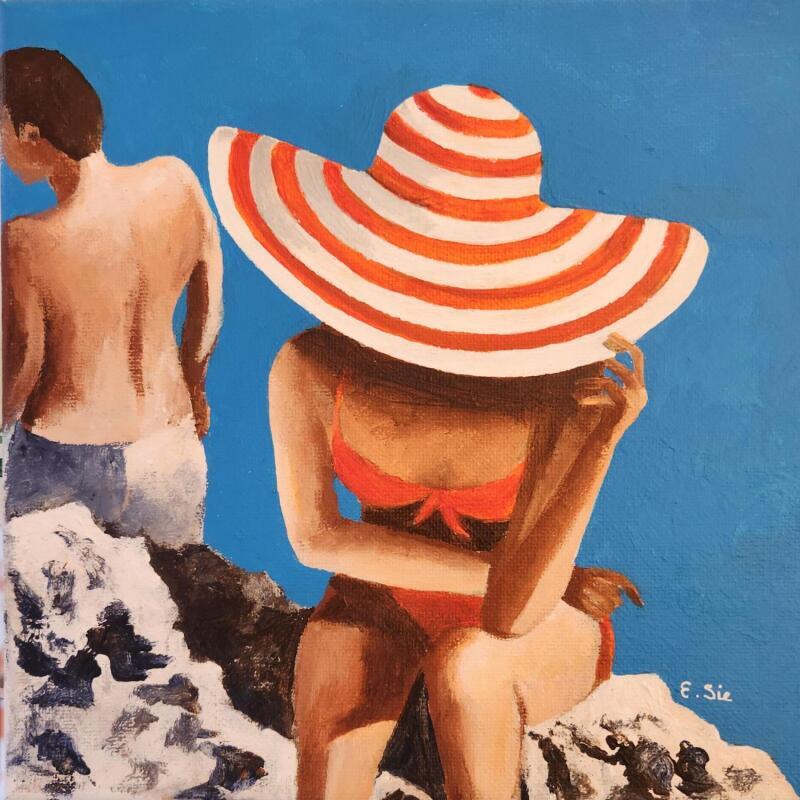 Peinture Repérage discret par Sie Evelyne | Tableau Figuratif Scènes de vie Acrylique