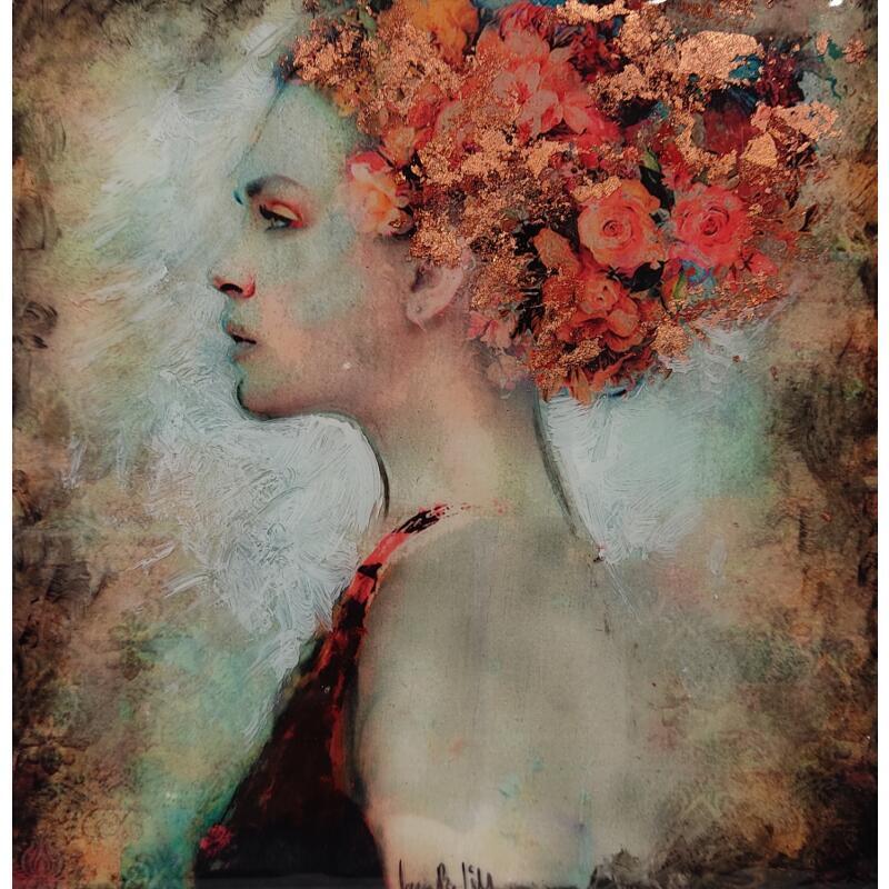 Painting Sin mirar by Bofill Laura | Painting Figurative Portrait Acrylic Resin