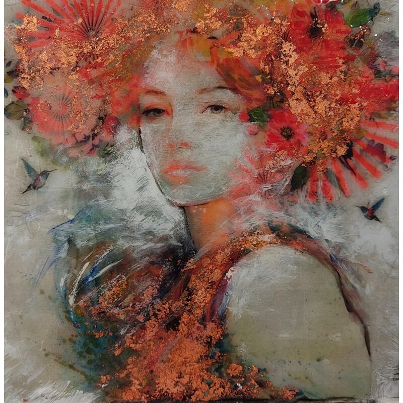 Painting Shamara en alerta by Bofill Laura | Painting Figurative Portrait Acrylic Resin