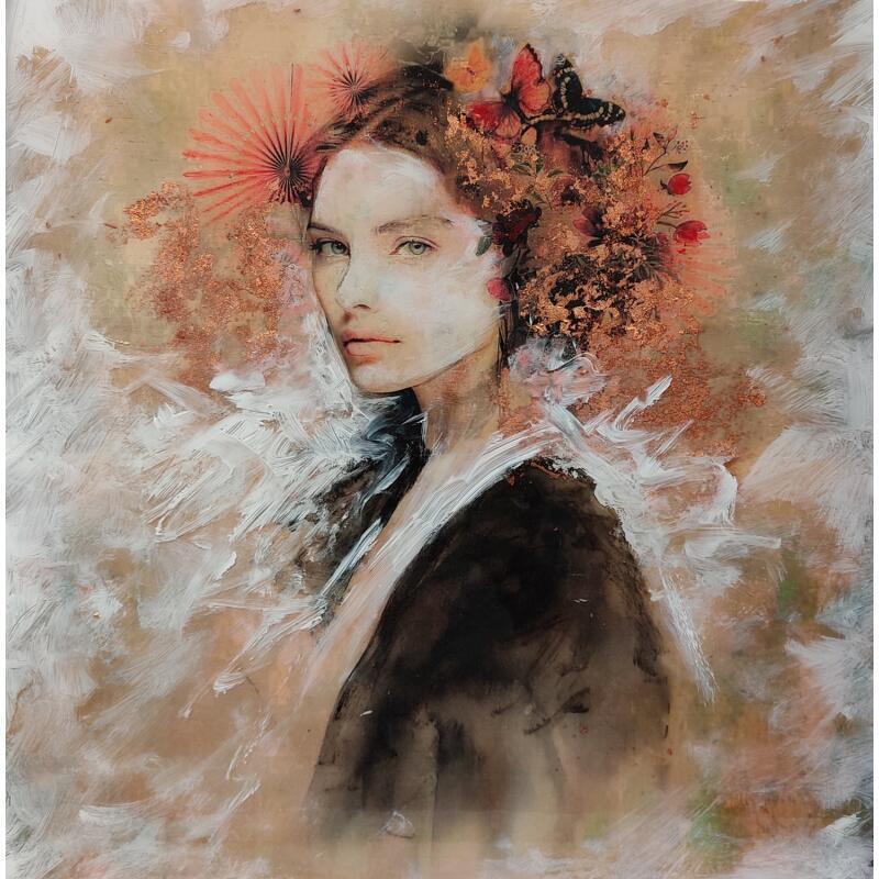 Painting Ojo by Bofill Laura | Painting Figurative Portrait Acrylic Resin