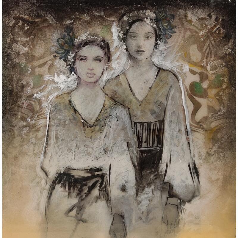 Peinture Hermana par Bofill Laura | Tableau Figuratif Portraits Acrylique Résine