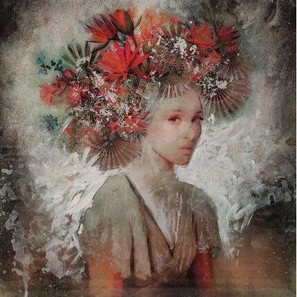 Painting Observar by Bofill Laura | Painting Figurative Acrylic, Resin Portrait