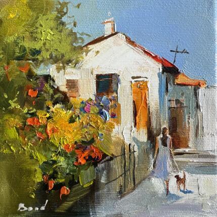 Painting Where flowers guard the silence by Bond Tetiana | Painting Figurative Oil