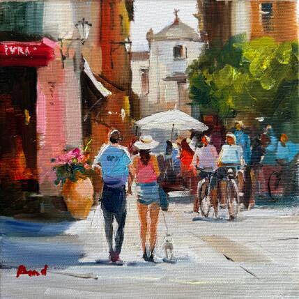 Painting Through the veil of summer holidays by Bond Tetiana | Painting Figurative Oil Pop icons