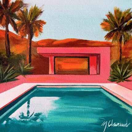 Peinture PINK HEAT par Clavaud Morgane | Tableau Figuratif Acrylique Architecture, Paysages