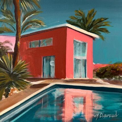 Painting AZURE REST by Clavaud Morgane | Painting Figurative Acrylic Architecture, Landscapes, Pop icons