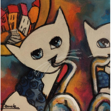 Painting Paillette et Amour by Fauve | Painting Figurative Acrylic, Oil Life style, Pop icons