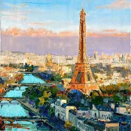 Peinture Iron Elegance par Xanlar | Tableau Impressionnisme Huile Architecture, Paysages, Urbain
