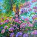 Painting Fleurs de palmier et rhododendron by Amblard Florence | Painting Impressionism Nature Acrylic