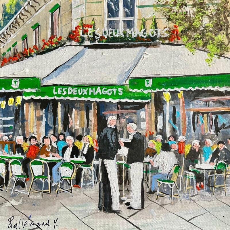 Peinture Les Deux  Magots par Lallemand Yves | Tableau Figuratif Urbain Acrylique