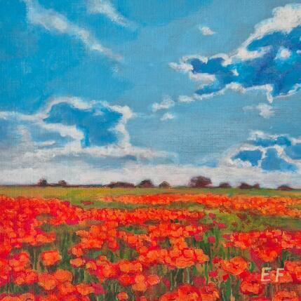 Painting Rouge éphémère by Emma Fischer | Painting Figurative Acrylic Landscapes, Nature