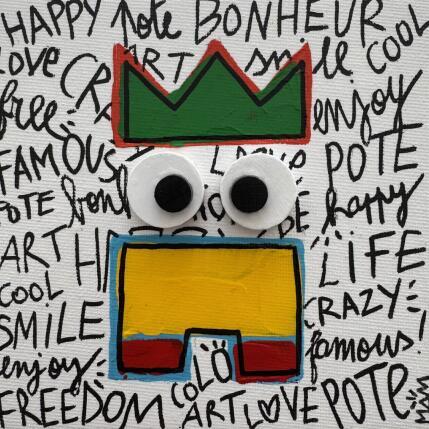 Peinture MON POTO par Mam | Tableau Pop-art Acrylique Icones Pop, Noir & blanc, Portraits