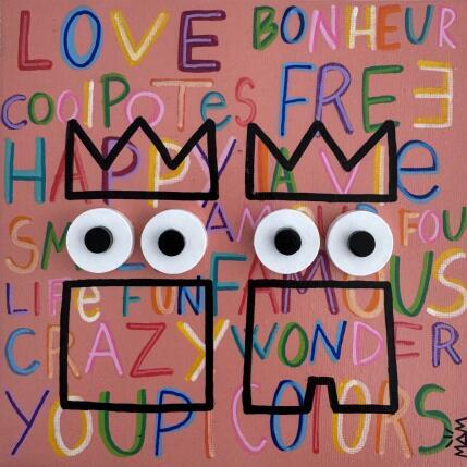 Peinture Néon Pote par Mam | Tableau Pop-art Acrylique