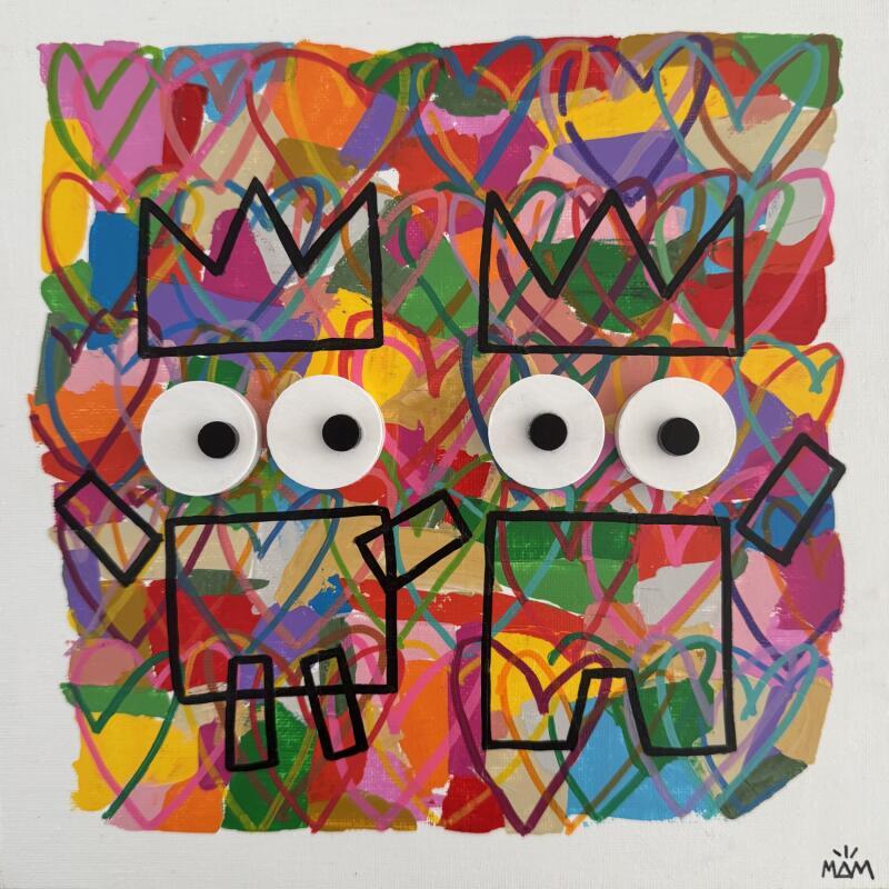 Peinture LOVE POTES LOVE par Mam | Tableau Pop-art Acrylique