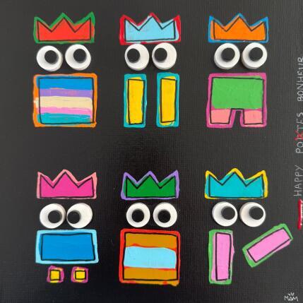 Peinture HAPPY TRIBU par Mam | Tableau Pop-art Acrylique Icones Pop