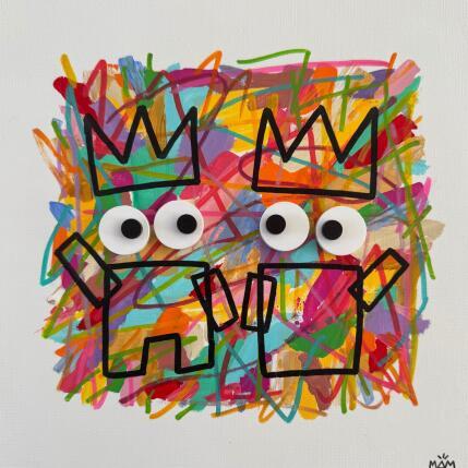 Peinture YOUPI POTES par Mam | Tableau Pop-art Acrylique Icones Pop, Minimaliste