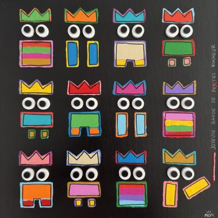 Peinture JOYEUSE BANDE DE POTES par Mam | Tableau Pop-art Acrylique Icones Pop, Minimaliste