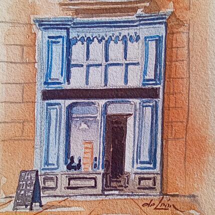 Painting the à Lyon by De León Lévi Marcelo | Painting Figurative Watercolor Urban