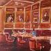 Painting cafe d' époque a la ville  by De León Lévi Marcelo | Painting Figurative Urban Watercolor