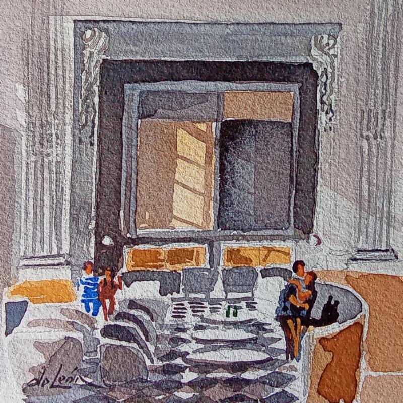 Peinture lumiere de midi  par De León Lévi Marcelo | Tableau Figuratif Urbain Aquarelle