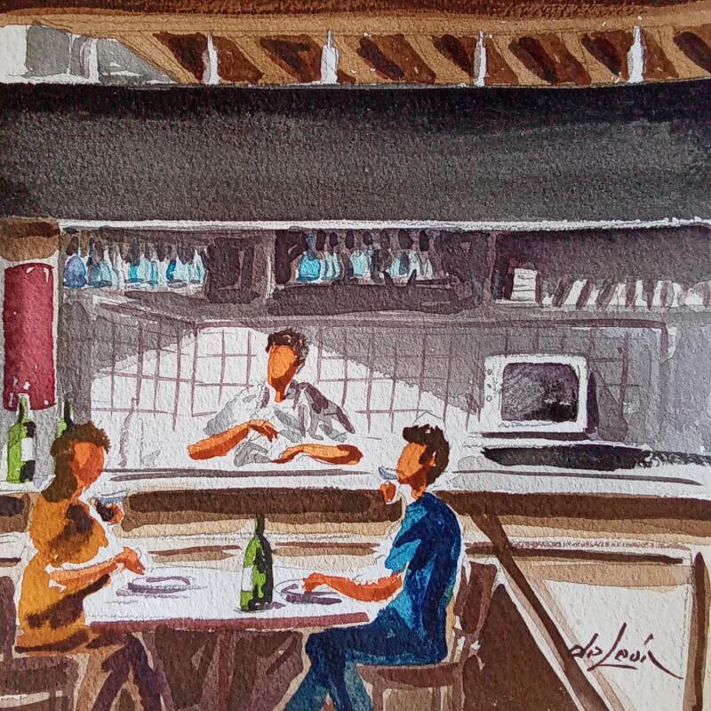 Peinture cuisine par De León Lévi Marcelo | Tableau Figuratif Urbain Aquarelle
