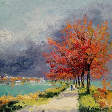 Painting Ciel d'orage à St Valery sur Somme by Sannier Daniel | Painting Impressionism Oil Landscapes