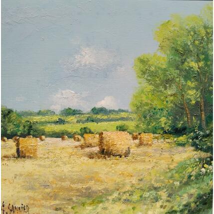 Gemälde la moisson von Sannier Daniel | Gemälde Impressionismus Öl Landschaften