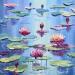 Painting Echoes of Monet Water Lilies by Pigni Diana | Painting Figurative Landscapes Marine Nature Oil