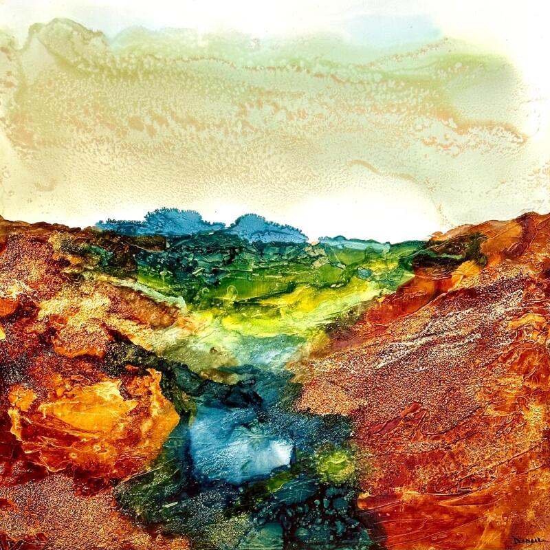 Painting Bronze Age 2147 by Depaire Silvia | Painting Abstract Landscapes Marine Minimalist Acrylic