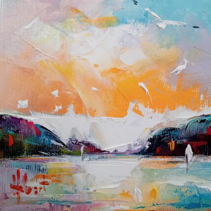 Painting La vague  by Hébert Franck | Painting Figurative Oil Landscapes, Marine