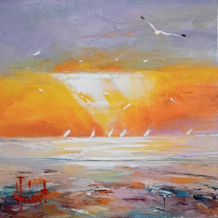 Painting Un soir... by Hébert Franck | Painting Figurative Oil Landscapes, Marine, Pop icons