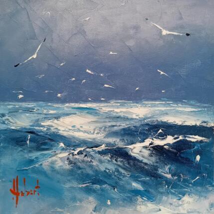 Gemälde En pleine mer  von Hébert Franck | Gemälde Figurativ Öl Landschaften, Marine