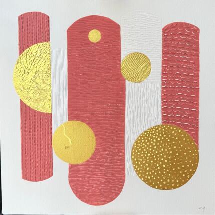 Peinture West Dean Forrest par Caitrin Alexandre | Tableau Matiérisme Acrylique, Feuille d'or Architecture, Nature, Paysages