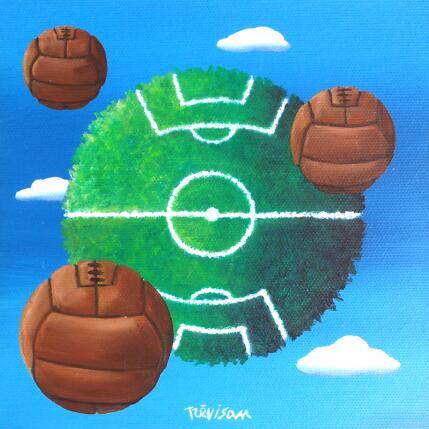 Painting The  Footballl by Trevisan Carlo | Painting Surrealism Oil Pop icons, Sport