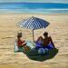 Pintura Le couple sous le parasol por Alice Roy | Pintura Figurativo Life style Acrílico