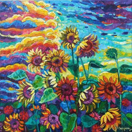 Peinture Sun lovers  par Georgieva Vanya | Tableau Figuratif Huile Paysages