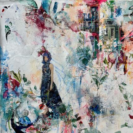 Painting La femmes aux milles destins by Bergeron Marie-Josée | Painting Surrealism Acrylic, Gluing, Paper, Pastel, Posca