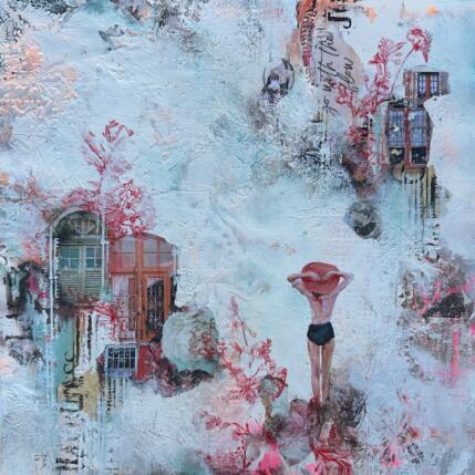 Painting Go with the flow by Bergeron Marie-Josée | Painting Surrealism Acrylic, Gluing, Oil