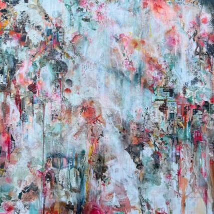 Painting L'euphorie pour la vie by Bergeron Marie-Josée | Painting Surrealism Acrylic, Gluing, Paper, Pastel, Posca