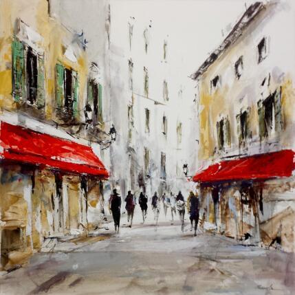 Painting nice et ses ruelles by Poumelin Richard | Painting Figurative Acrylic, Oil Nature