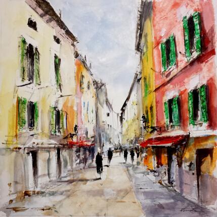 Painting deambulation dans le vieux nice by Poumelin Richard | Painting Figurative Acrylic, Oil Nature