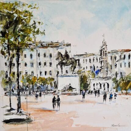 Painting  Bellecour by Poumelin Richard | Painting Figurative Acrylic, Oil Landscapes