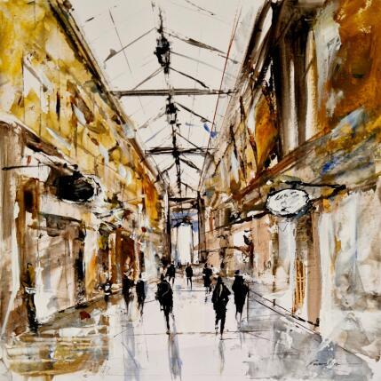 Painting passage couvert a lyon by Poumelin Richard | Painting Figurative Oil Landscapes