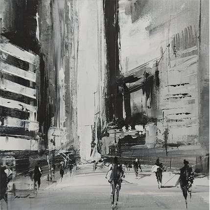 Peinture Black and white par Poumelin Richard | Tableau Figuratif Huile Urbain