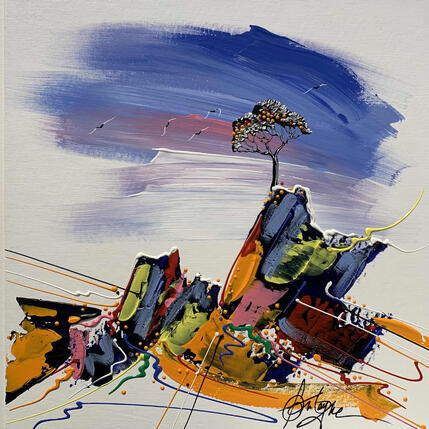 Painting Ta belle montagne by Fonteyne David | Painting Figurative Acrylic