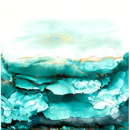 Painting Poésie Givrée 2240 by Depaire Silvia | Painting Abstract Acrylic Minimalist