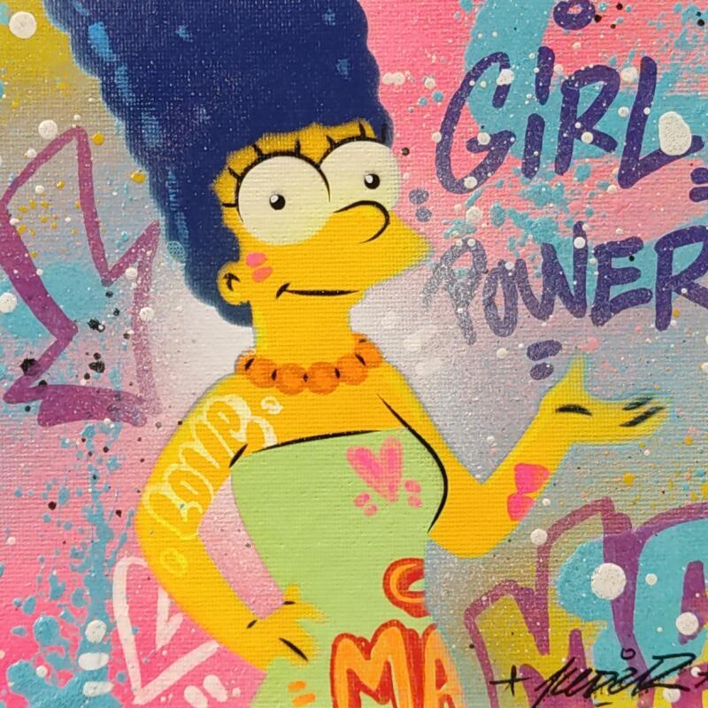 Painting marge by Lemoine Mael | Painting Pop-art Pop icons Graffiti Acrylic